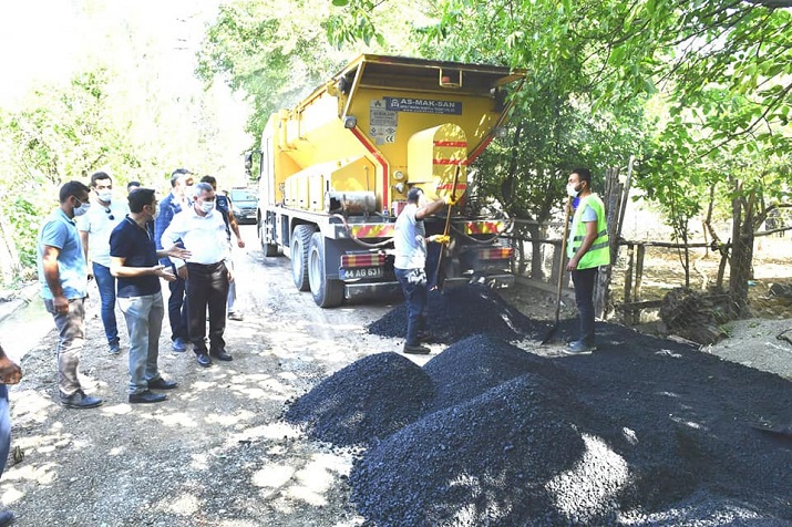 Cumhuriyet’te Sokaklar Yenileniyor Yeşiltepe Cumhuriyet mahallesindeki yol